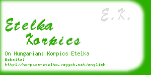 etelka korpics business card